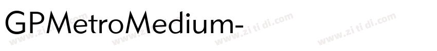 GPMetroMedium字体转换
