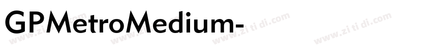 GPMetroMedium字体转换