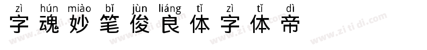 字魂妙笔俊良体字体转换