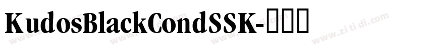 KudosBlackCondSSK字体转换