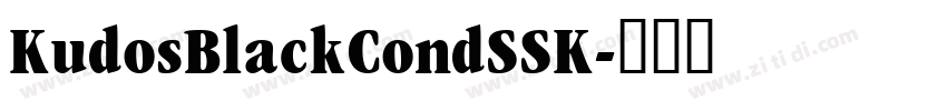 KudosBlackCondSSK字体转换