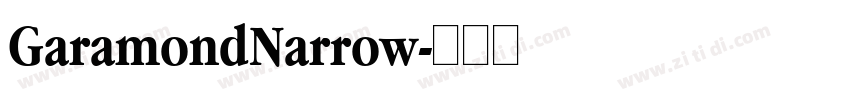 GaramondNarrow字体转换