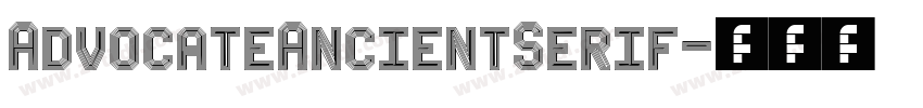 AdvocateAncientSerif字体转换