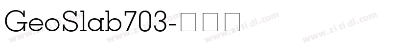 GeoSlab703字体转换