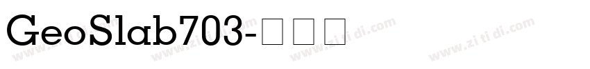 GeoSlab703字体转换