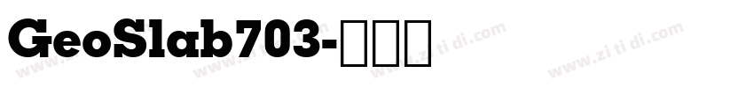 GeoSlab703字体转换