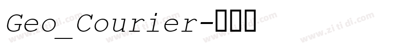 Geo_Courier字体转换