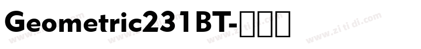 Geometric231BT字体转换