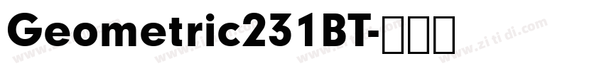 Geometric231BT字体转换