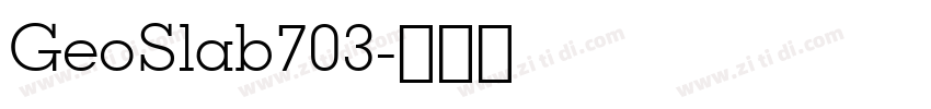 GeoSlab703字体转换
