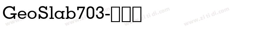 GeoSlab703字体转换