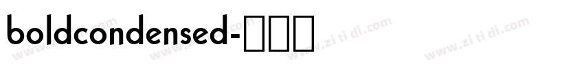 boldcondensed字体转换
