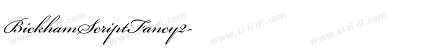 BickhamScriptFancy2字体转换