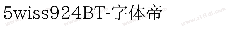 5wiss924BT字体转换