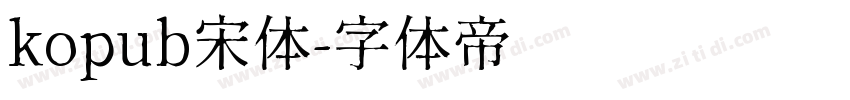 kopub宋体字体转换