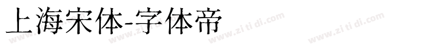 上海宋体字体转换