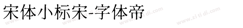 宋体小标宋字体转换