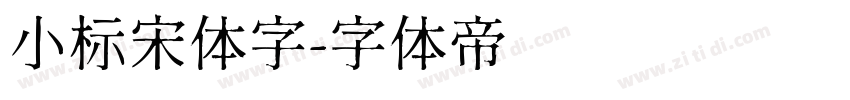 小标宋体字字体转换