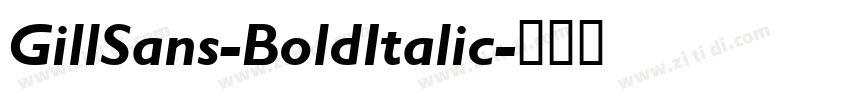 GillSans-BoldItalic字体转换