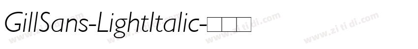 GillSans-LightItalic字体转换