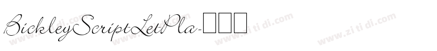 BickleyScriptLetPla字体转换