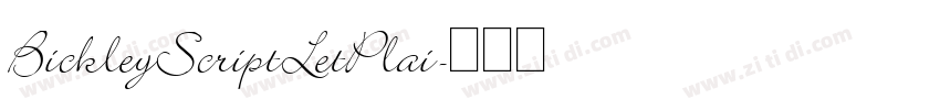 BickleyScriptLetPlai字体转换
