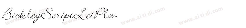 BickleyScriptLetPla字体转换