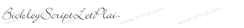 BickleyScriptLetPlai字体转换