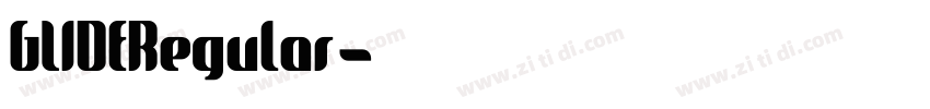 GLIDERegular字体转换