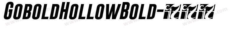 GoboldHollowBold字体转换