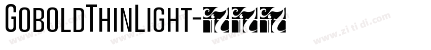 GoboldThinLight字体转换