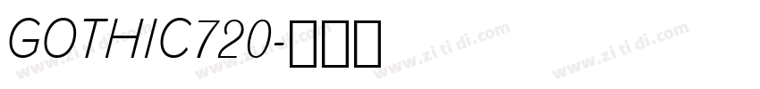 GOTHIC720字体转换