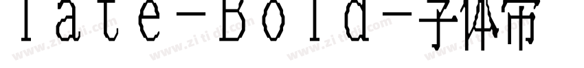 Tate-Bold字体转换