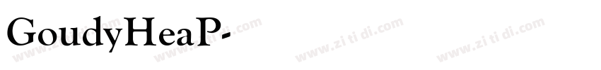 GoudyHeaP字体转换