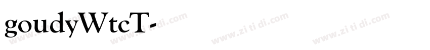 goudyWtcT字体转换