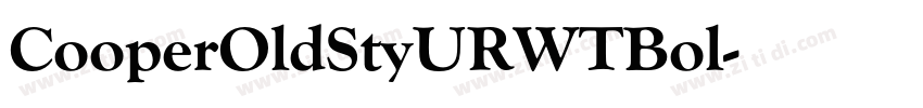 CooperOldStyURWTBol字体转换