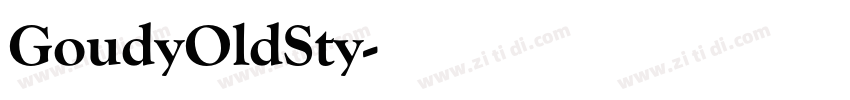 GoudyOldSty字体转换