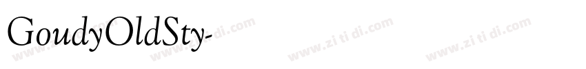 GoudyOldSty字体转换