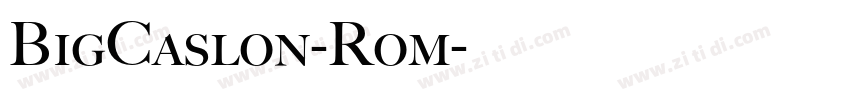 BigCaslon-Rom字体转换