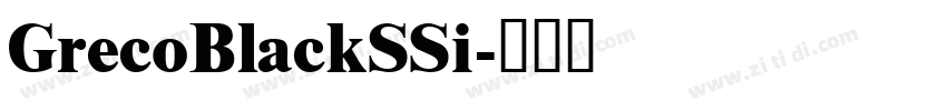 GrecoBlackSSi字体转换