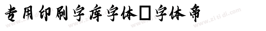 专用印刷字库字体字体转换