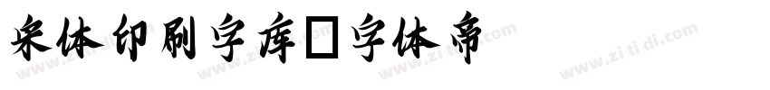 宋体印刷字库字体转换