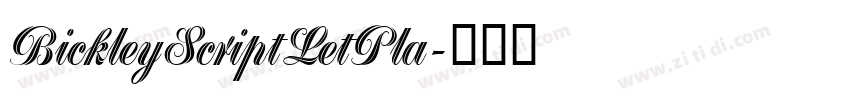 BickleyScriptLetPla字体转换