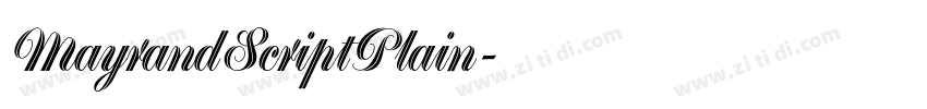 MayrandScriptPlain字体转换