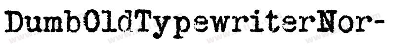 DumbOldTypewriterNor字体转换