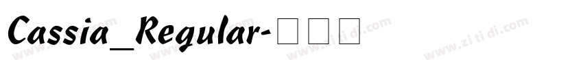 Cassia_Regular字体转换