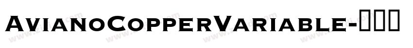 AvianoCopperVariable字体转换