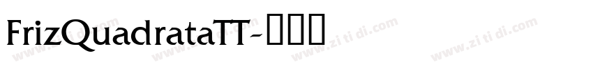 FrizQuadrataTT字体转换