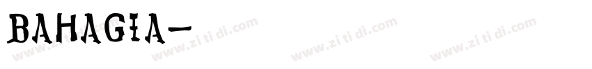 Bahagia字体转换