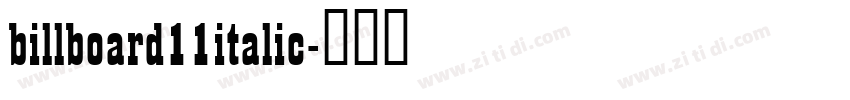 billboard11italic字体转换